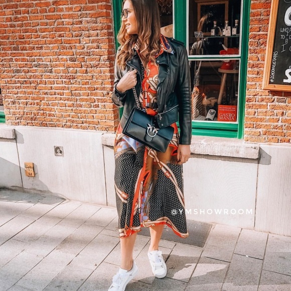 Zara Scarf print midi dress - Picture 3 of 4